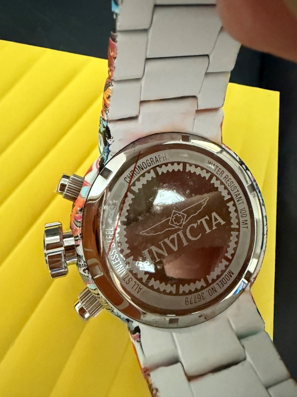 Invicta 52mm Aqua plating mens Grafitti watch New! - Picture 3 of 11